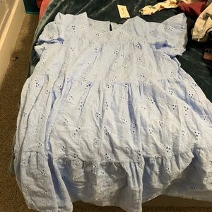 Blue Lacey cotton dress